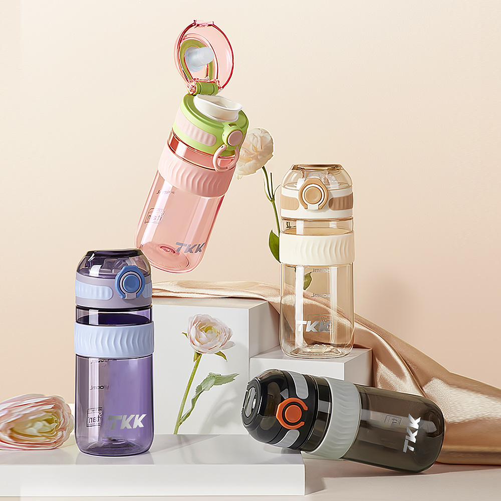 【TKK】美國進口Tritan克洛伊系列隨手杯 手提式 運動水壺550ML(直飲口設計)-青海藍, , large