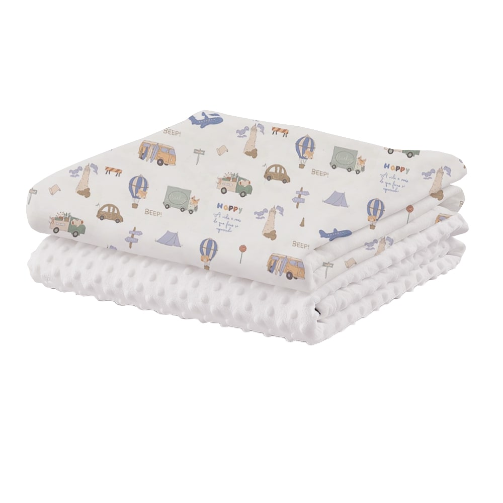 HABABY Double-Sided Magic Bean Blanket - Around the World Edition 130x100cm, , large