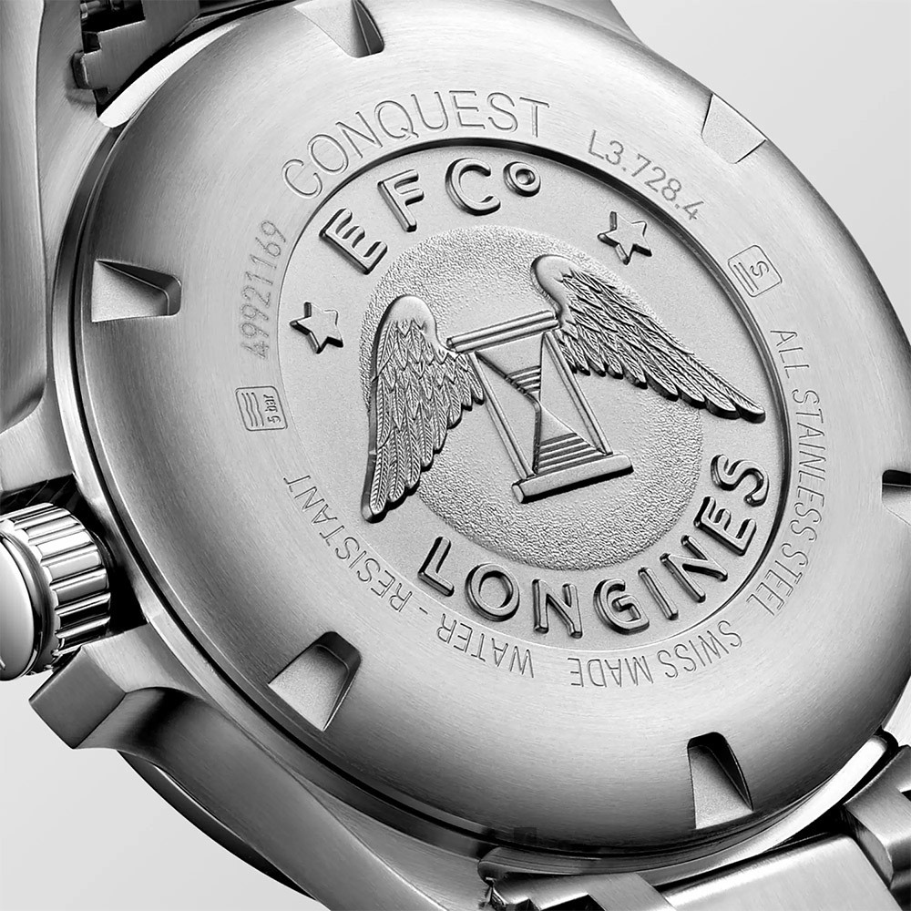 LONGINES 浪琴 征服者系列V.H.P. GMT 萬年曆手錶-銀/43mm L37284766, , large