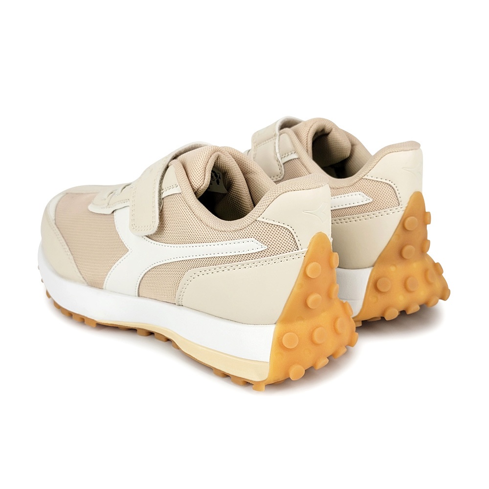 DIADORA迪亞多那 大童經典復古鞋 童運動鞋 童鞋 拼接 寬楦 輕量 透氣 保護後跟 吸震 緩衝 足弓支撐 黑 卡其, , large