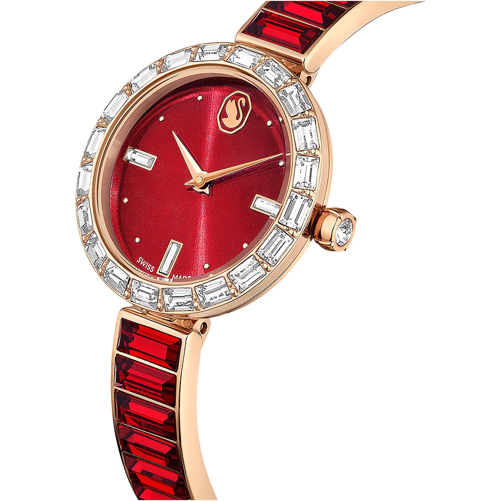 SWAROVSKI 施華洛世奇 Matrix Bangle 方形切割水晶手鐲式手錶 女錶-25mm(5690811), , large