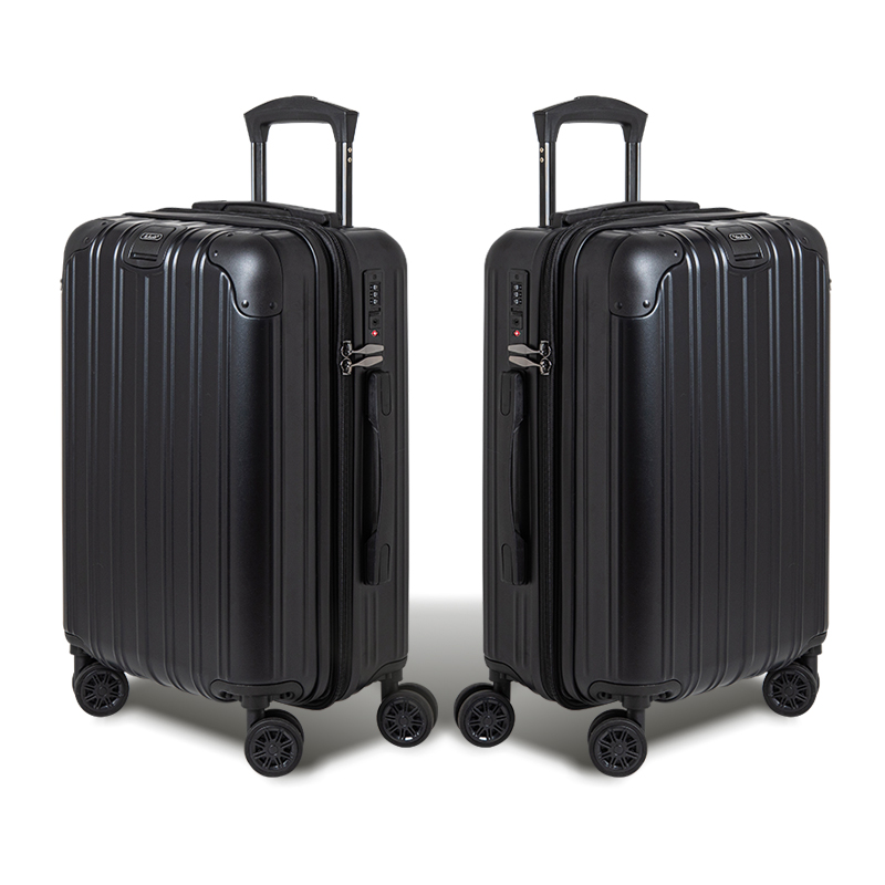 【Alldma鷗德馬】25吋熱銷款拉鏈行李箱Z2S-地獄黑(贈保護套C2+B2棋盤束帶+多功能海關鎖)