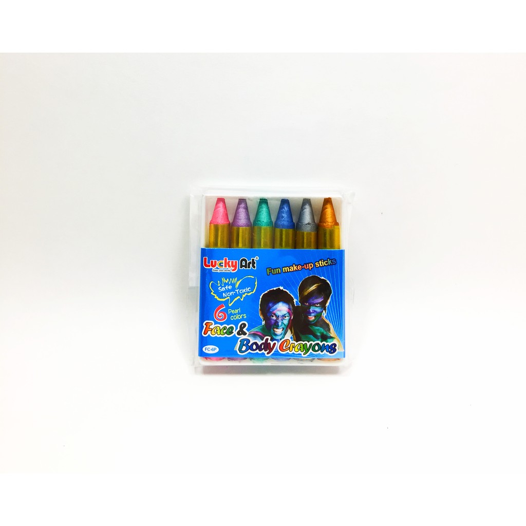 蜡藝 6色人體彩繪筆（袋裝）FC-6R~FC-6P蜡藝 6色人體彩繪筆（袋裝）-螢光色, , large