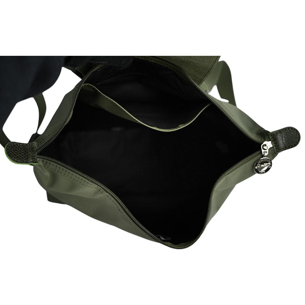 LONGCHAMP Le Pliage M 再生帆布中型折疊後背包/森林綠, , large