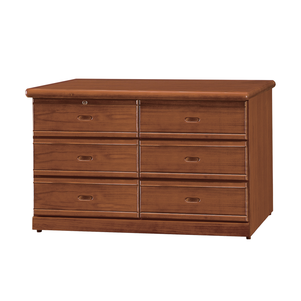 【唯熙傢俱】琳恩樟木色六斗櫃 抽屜櫃, , large