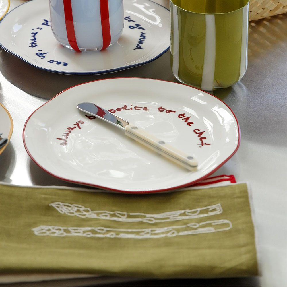 Embroidered Napkins-Asparagus, , large