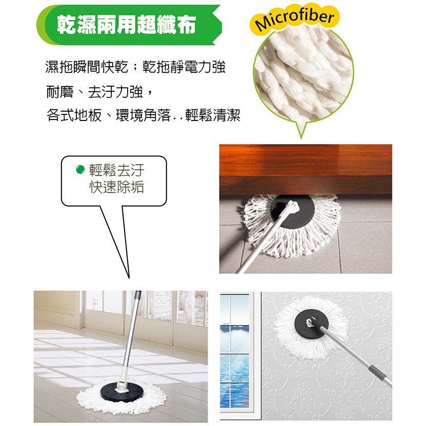 【搖滾雞】RT-C9248 手壓式拖把組(1入布), , large