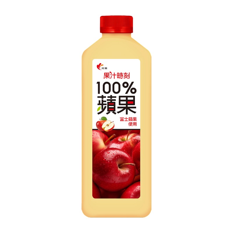 光泉果汁時刻-100蘋果汁1400ml, , large