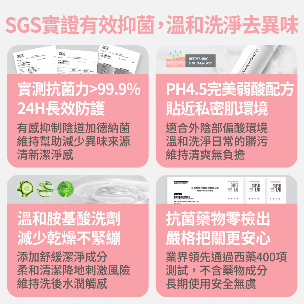 【FJ豐傑生醫】胺基酸私密柔護慕斯-150ml/瓶(全面抑味ｘ細緻慕斯), , large