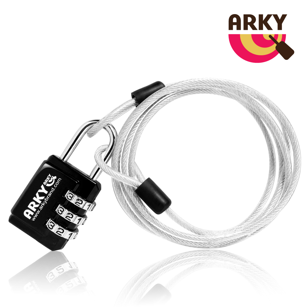 [桃品國際] ARKY GOOD LOCK 多用途鋼繩密碼鎖, , large