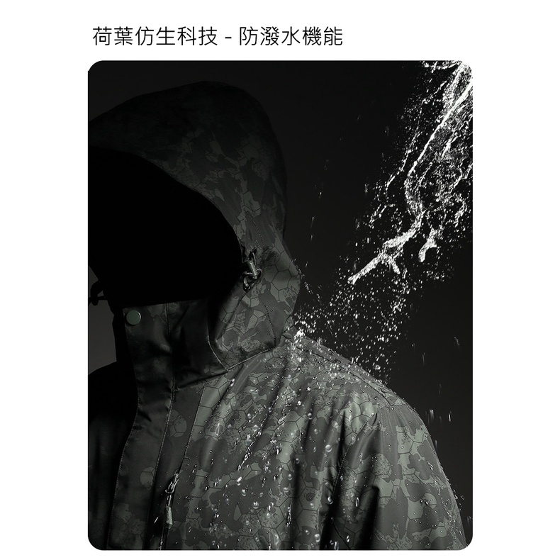 [DZRZVD杜戛地]【零碼出清】【97002女款兩件式外套】上下雙開式主拉鍊 衝鋒衣 印花款, , large