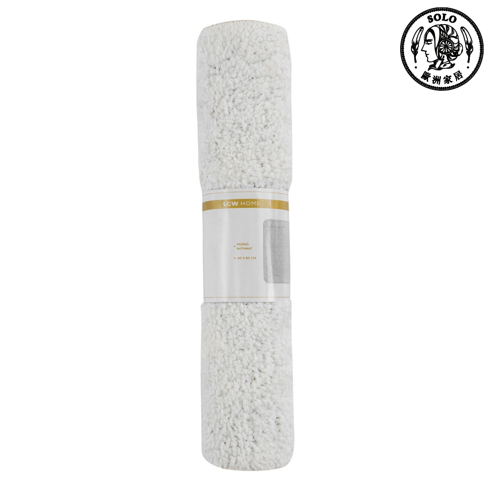 【SOLO歐洲家居】LCW Home 40x60cm 奶油白極簡防滑吸水浴室地墊 迅速吸乾濕腳, , large