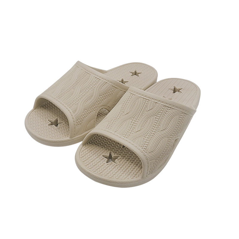 舒壓抗菌排水浴室拖鞋-卡其41~44