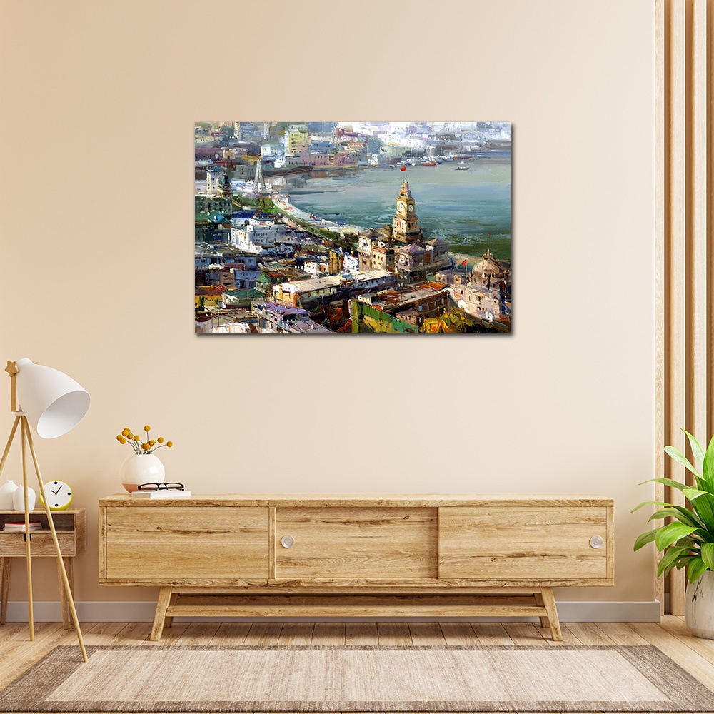 【御畫房】城市印象 國家一級畫師手繪油畫60×90cm(VF-17), , large