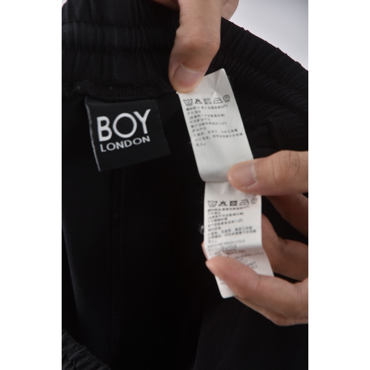 (S) 【范姜彥豐私服】boy london高腰男裝運動棉質素面黑色短褲二手衣, , large