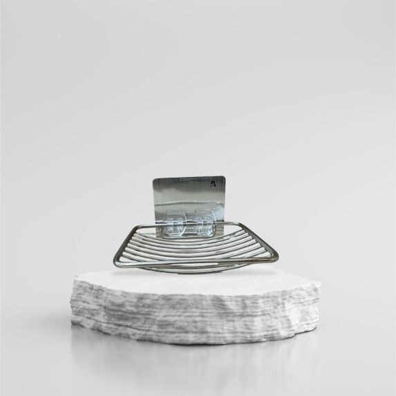 [熊好貼國際]香皂架 肥皂架(304不鏽鋼) 免鑽 免打釘 凹凸紋路牆面可貼(超黏) 無痕掛勾 浴室收納 台灣製掛鉤, , large