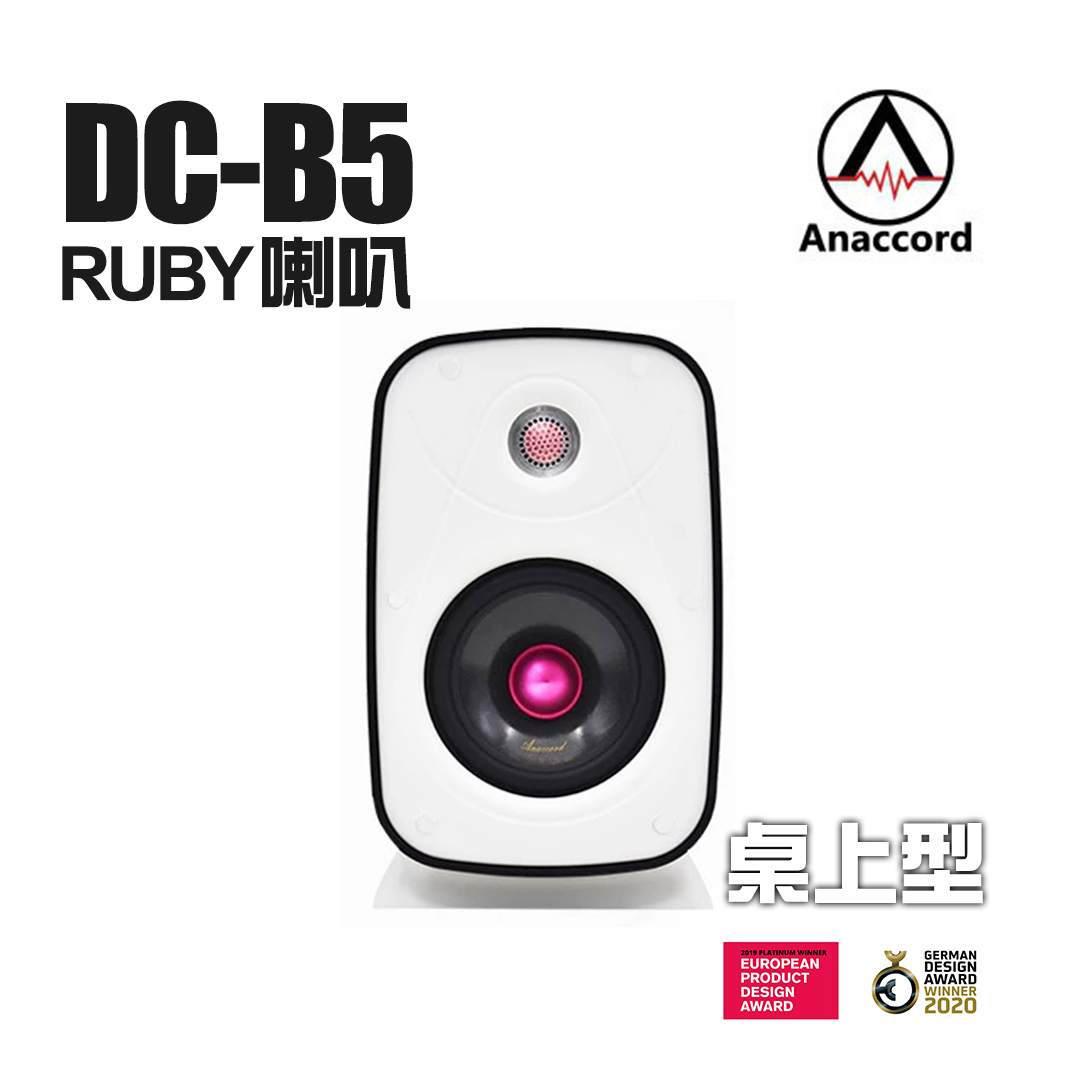 Anaccord 雅那歌音響 RUBY DC-B5 | 桌面影音升級必備 | 防水重低音喇叭一組｜經典白