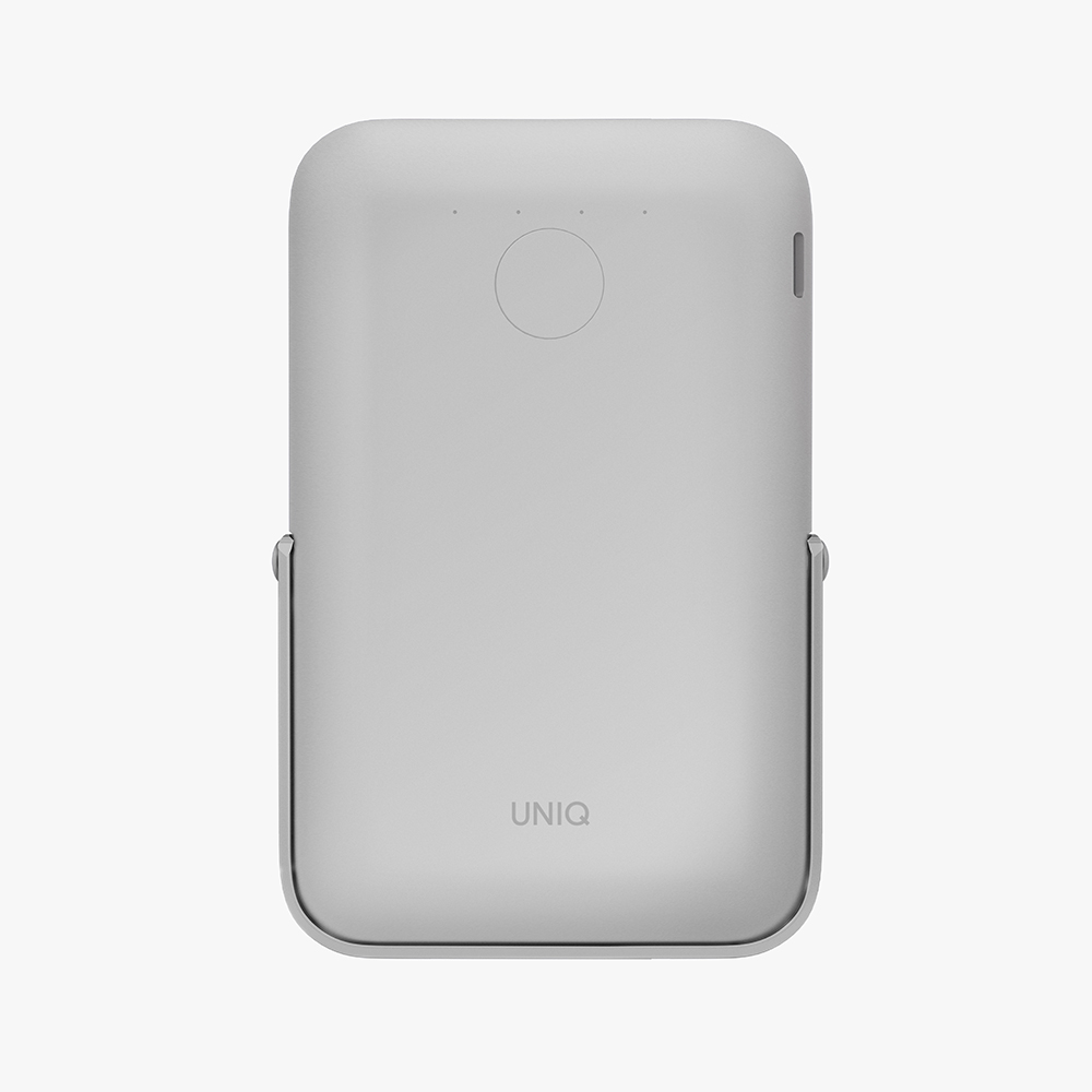 [亞瑟3C] UNIQ 新加坡
Hoveo 5000mAh 20W支架款磁吸行動電源 支援磁吸-淺灰, , large