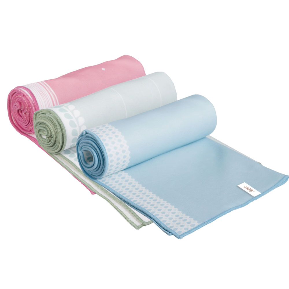 【SIKAER】好好棉自黏擦髮巾(L) 三件組-藍綠粉, , large