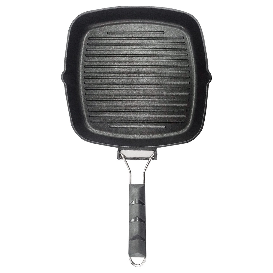 PERFECT 理想牌 日式黑金鋼折疊煎盤烤盤無蓋 28cm-Leidea樂德兒, , large