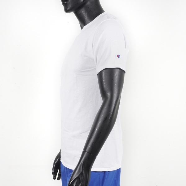 Champion 男 短袖上衣 T恤 美規 高磅數 純棉 舒適 休閒 圓領 純色 穿搭 白 [T425-30N], , large