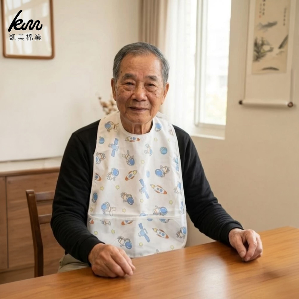 [Kaimei Cotton Industry] Women's 2-pack Top-grade adult pure cotton gauze waterproof bib Intimate design Exquisite quality Delicate printing