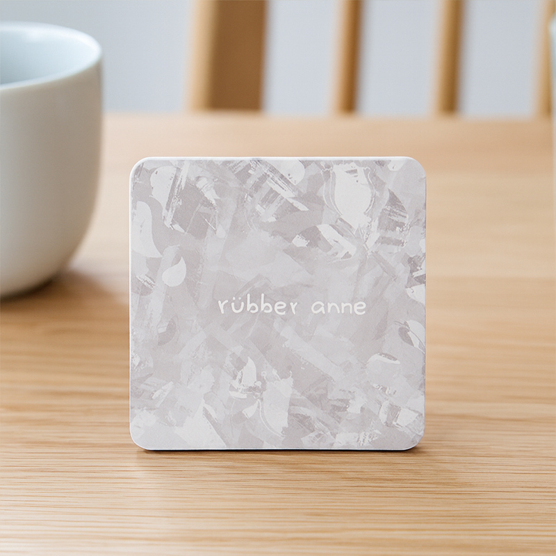【Monster】 Soft Diatomaceous Earth Absorbent Coaster – Misty Sakura Tales (10x10cm) – Deep Space Gray, , large