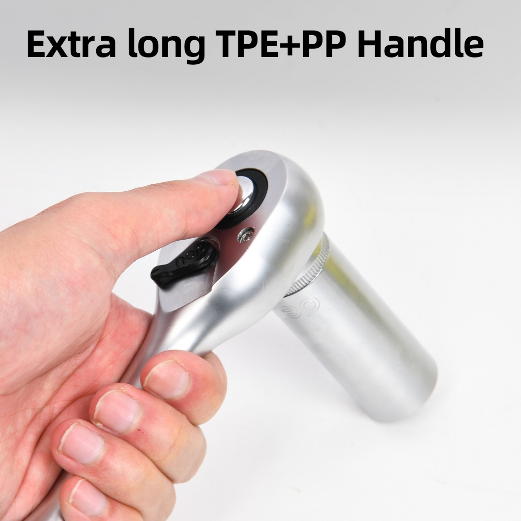 【得力工具 deli tools】 72齒 棘輪扳手 專業款 大扭力 CNC精密棘輪 手感好 防滑-1/2" 四分棘輪扳手, , large