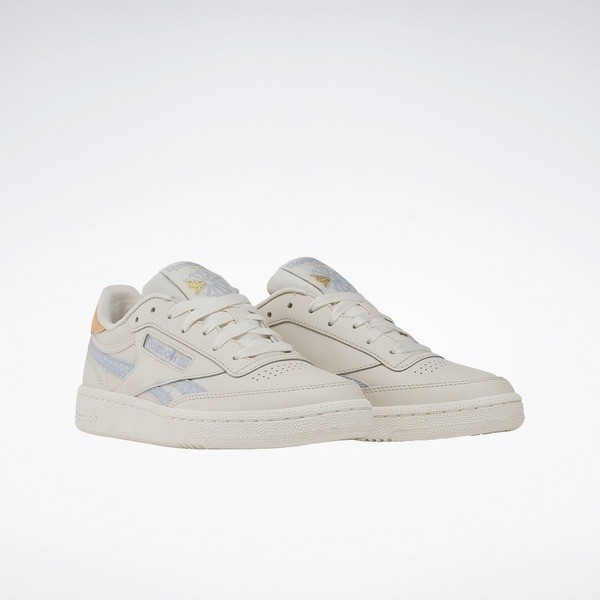 Kixpress-Reebok Club C Revenge 女 休閒鞋 運動 經典 復古 皮革 百搭 米藍 [100074242], , large