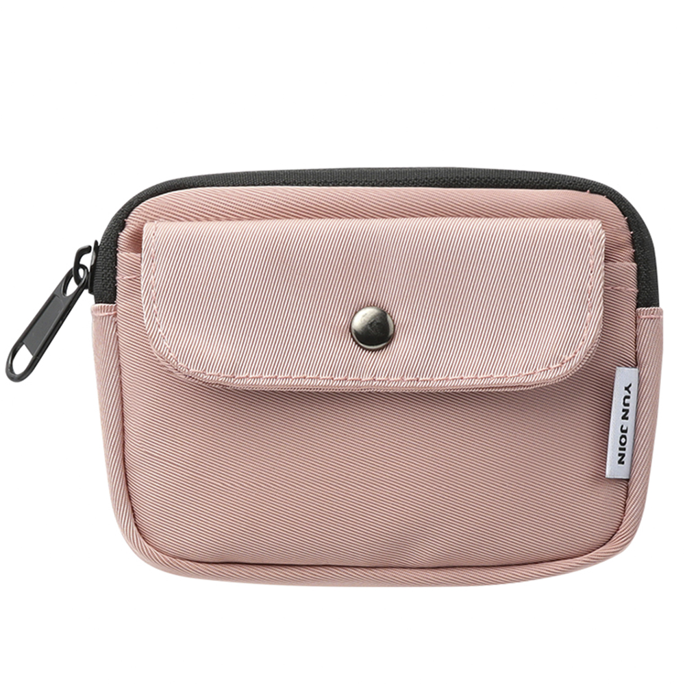 【YUN JOIN】TWILL-時尚零錢包-粉色 隨身包 小包 證件包 鑰匙圈 禮物 開學季, , large