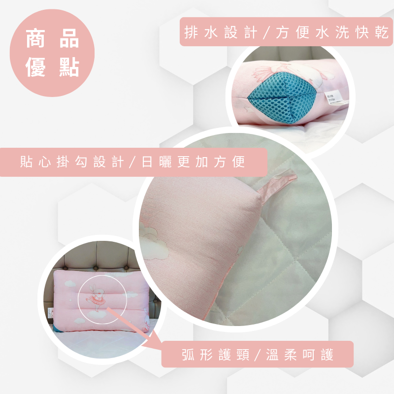 【帕瑪PAMA】兒童水洗枕/30X45X6cm/芭蕾兔兔, , large