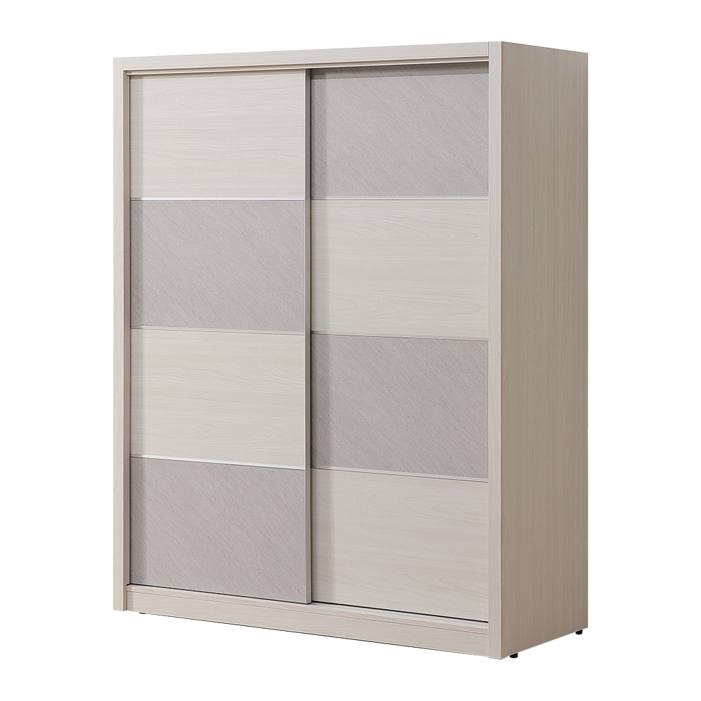 【唯熙傢俱】斯月橡木白5x7尺滑門衣櫃, , large