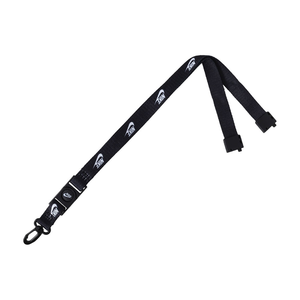 NIKE CLUB 標準掛繩 證件套繩 證件帶 手機掛繩 頸帶 頸掛繩 簡約 輕量 耐用 防撕裂 安全後扣 多功能 黑