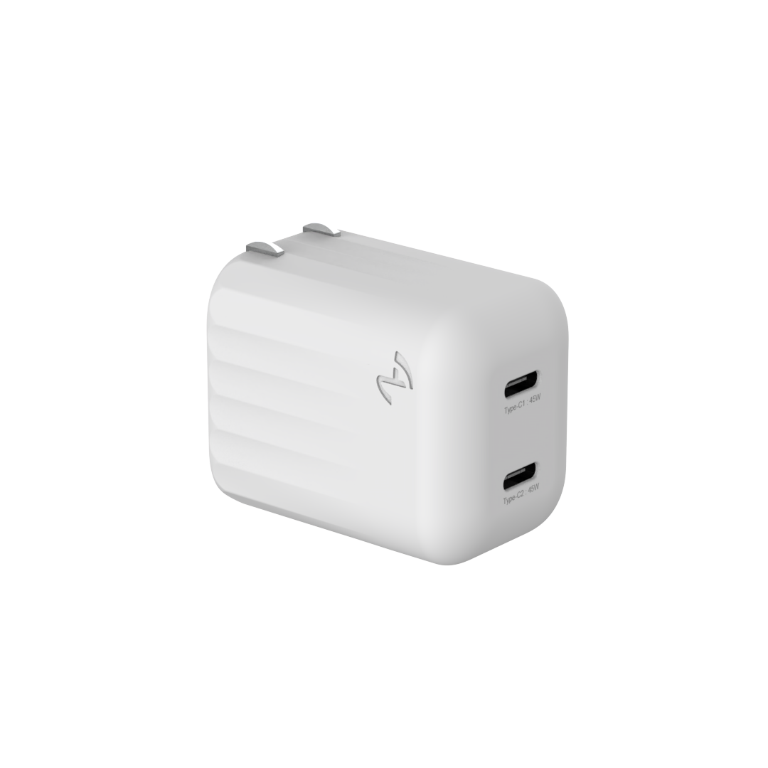 [OneMore Co., Ltd.] Allite Mini Go 45W 2C GaN Dual‑Port Fast Charger - Mist Gray 