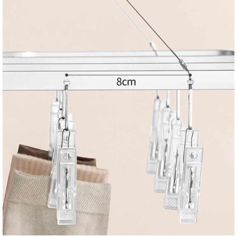 【APEX】日式鋁製方形晾衣夾22夾, , large