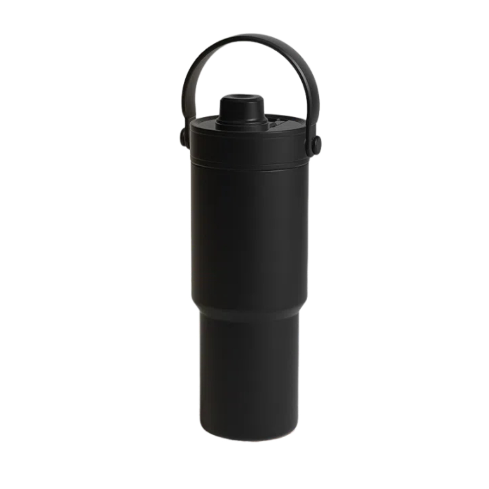 【A&R】316不鏽鋼陶瓷款保溫保冷水杯附吸管 730ML - 暮色黑, , large