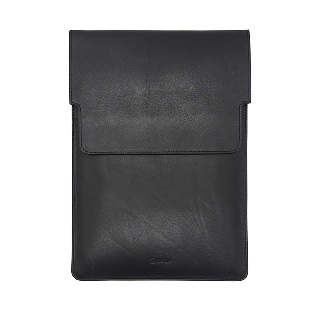 福利品【Del Sur】阿根廷頭層牛皮純手工植鞣天然皮革電腦包-13.3直式-經典黑, , large