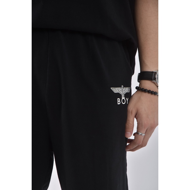 (S) 【范姜彥豐私服】boy london高腰男裝運動棉質素面黑色短褲二手衣, , large