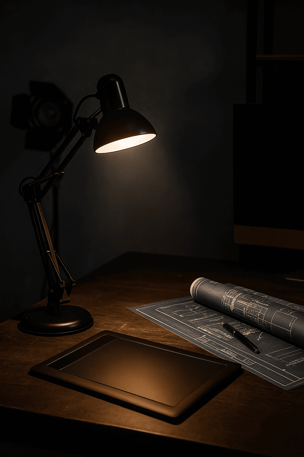 Classic 2-in-1 Desk & Clamp LED Lamp (Black), , large
