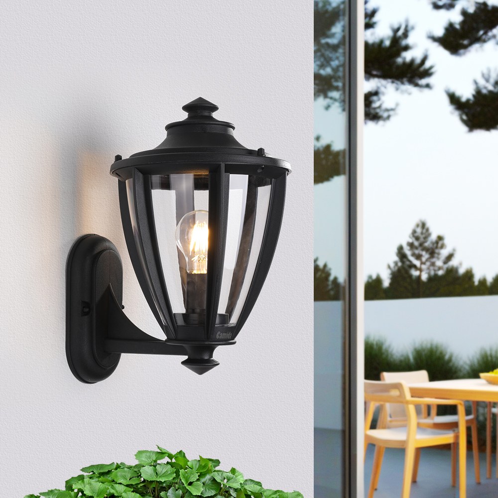 【卡米達】E27戶外庭園壁燈(CA1030WBK), , large