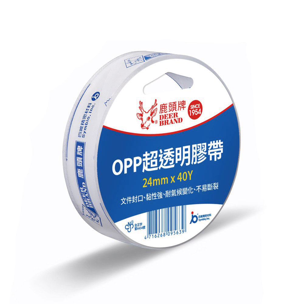 【四維】鹿頭牌 OPP超透明膠帶 24mm X 40Y / 捲 PPS7, , large