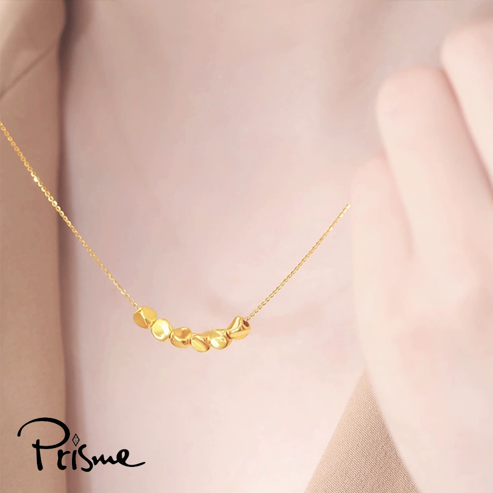 【Prisme Gold】黃金項鍊 扭扭轉運珠 鍊墜項鍊 (金重：約0.06錢±0.02), , large