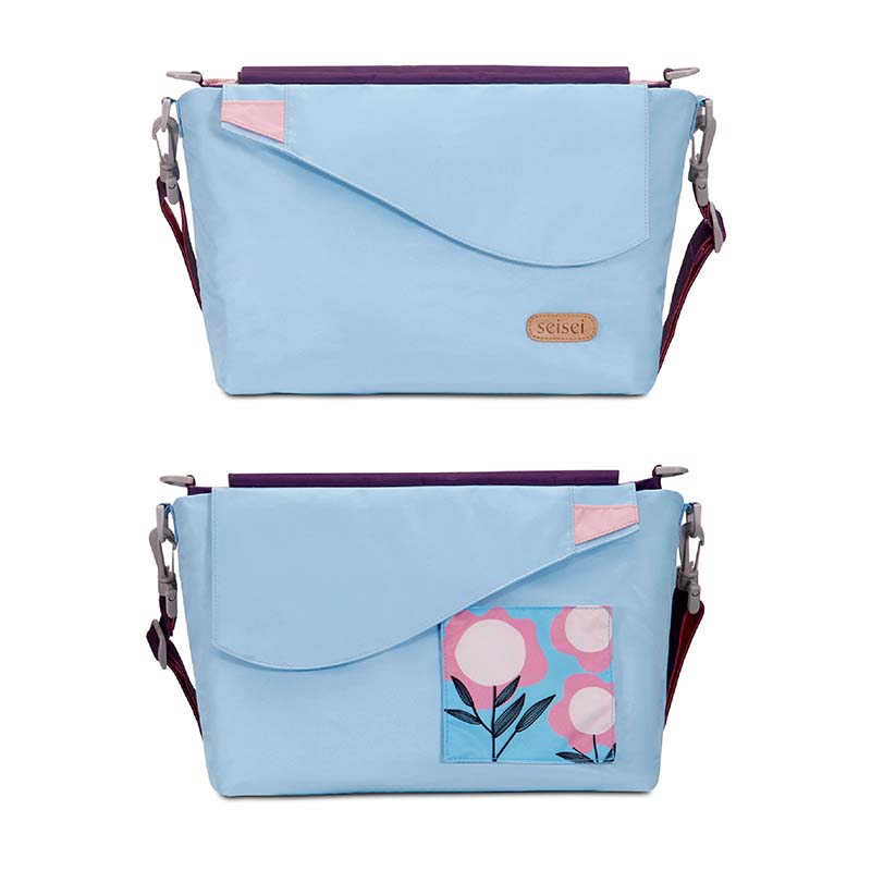 【seisei】遛遛包/斜背+托特二包合一_再生寶特瓶環保防水布/晴空藍, , large