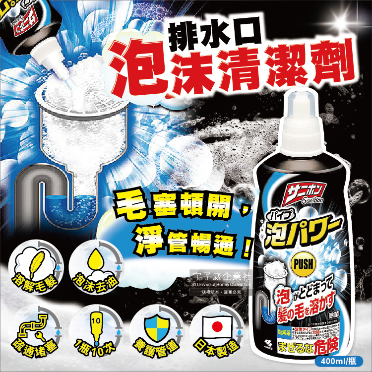 Kobayashi Sanibon Foam Detergent 400ml, , large