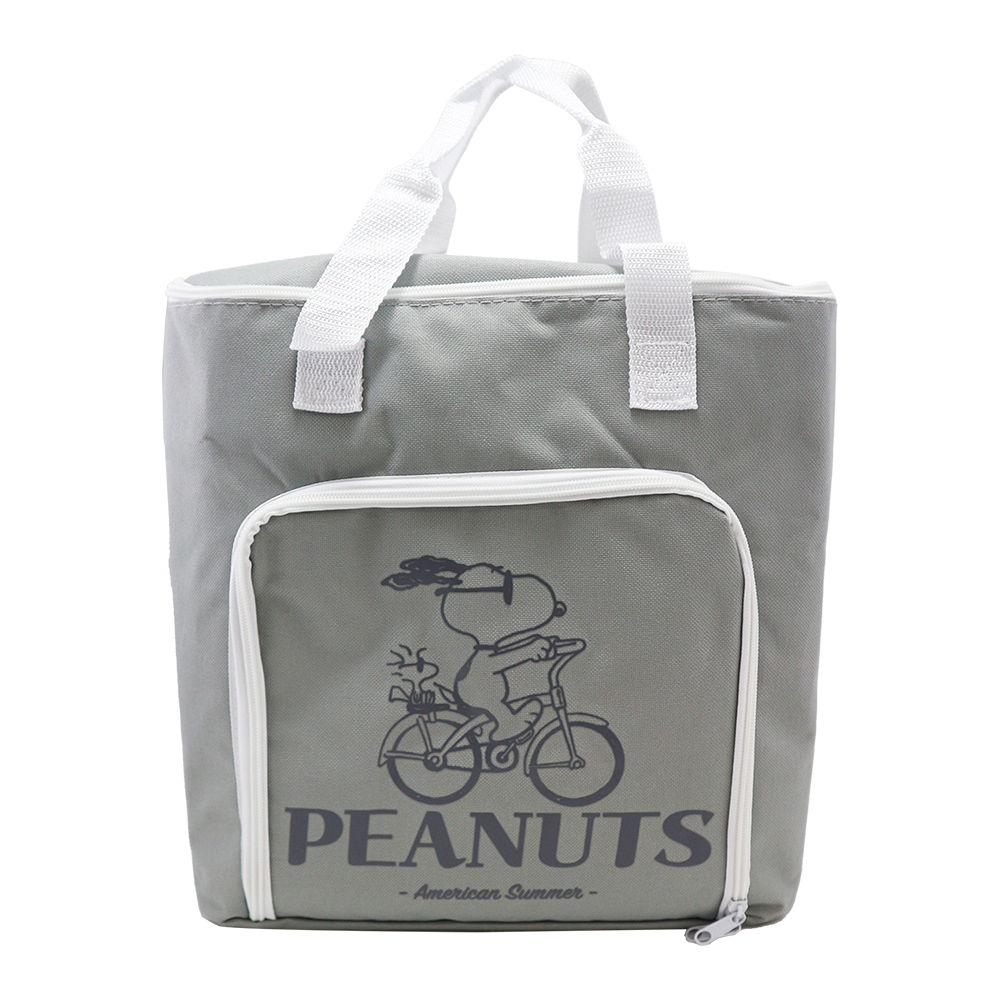 日本進口保冷保溫購物袋-史努比- 灰色-1入, , large