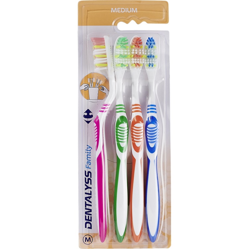 C-FAMILY MEDIUM Toothbrush x4, , large