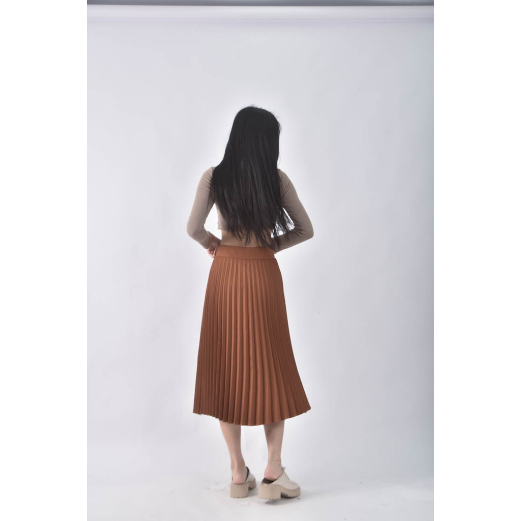 (XL) sezane百折橘色長裙二手衣, , large