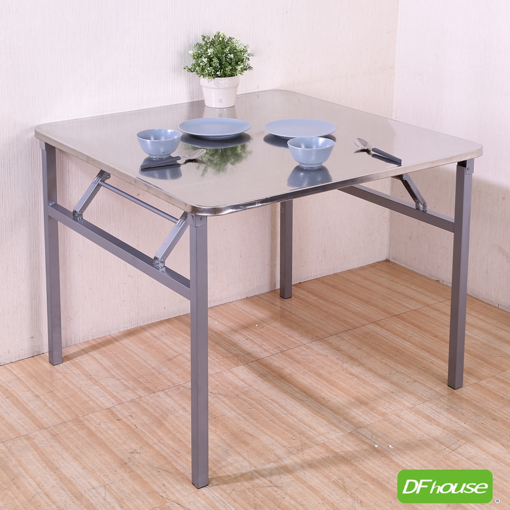 《DFhouse》伯格-不鏽鋼折合正方桌 摺疊桌 餐桌