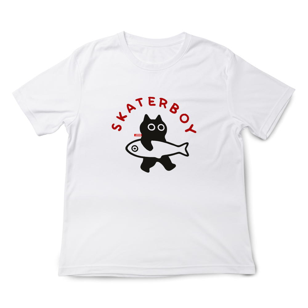 JZ TEE Black Cat-Skateboard Graphic Tee, , large