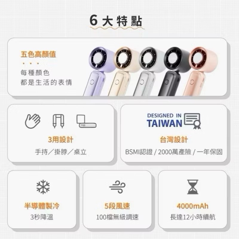 【Leo手機周邊專賣店】 GUXON古尚 巧冰扇 手持風扇  /  GXFAN01  / 夜幕黑, 夜幕黑, large